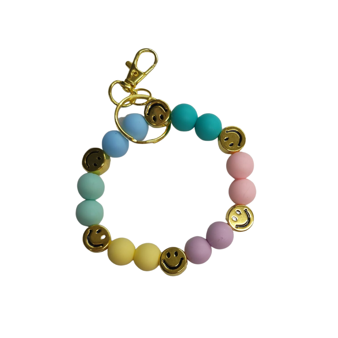 Silicone Bead Keychain RTS